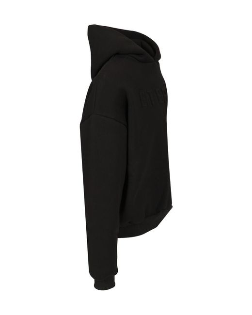 Fear Of God Black Logo Embossed Hoodie for men