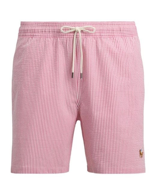 Polo Ralph Lauren Pink Traveler Mid Swim Shorts for men