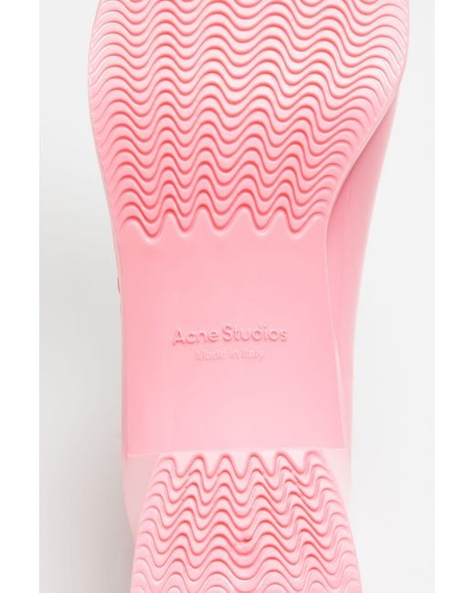 Acne Pink Rubber Short Boots