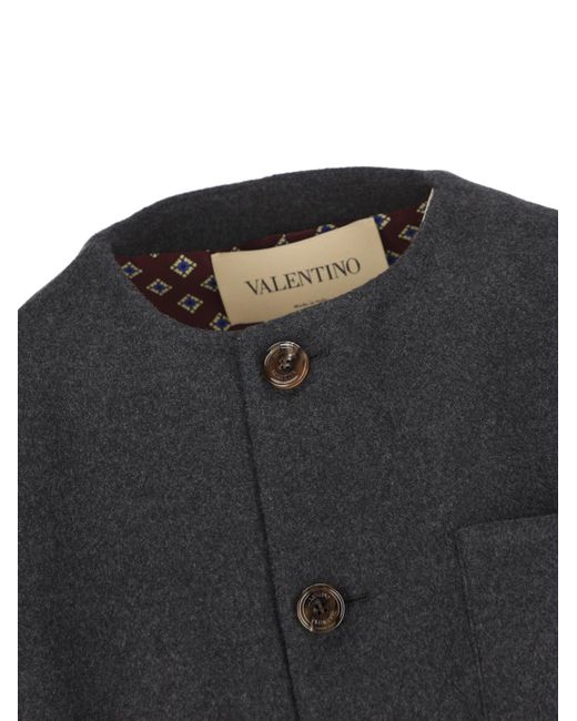 Valentino Black Long-Sleeved Casual Jacket for men