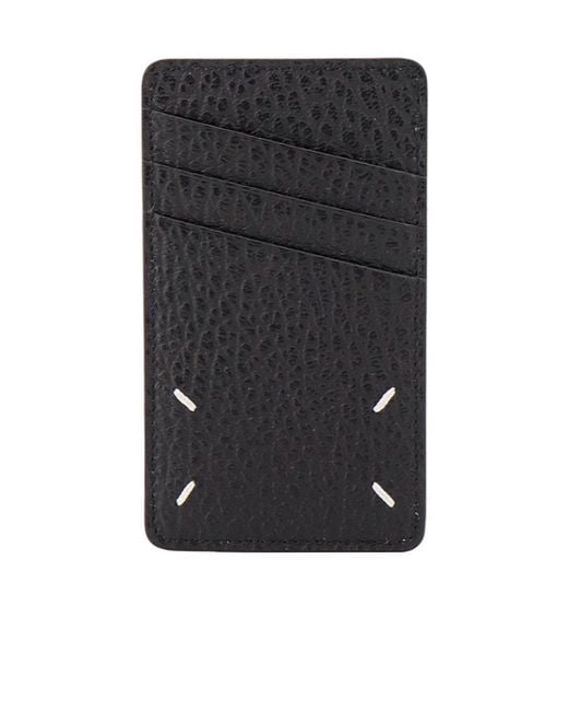 Maison Margiela Black Logo Printed Card Holder for men