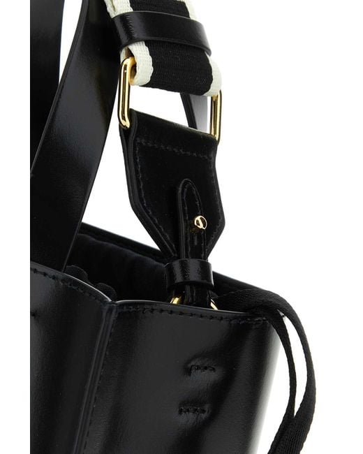Marni Black Logo Printed Mini Tote Bag