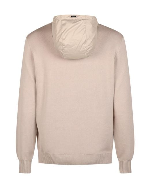 Herno Natural Hooded Pullover for men