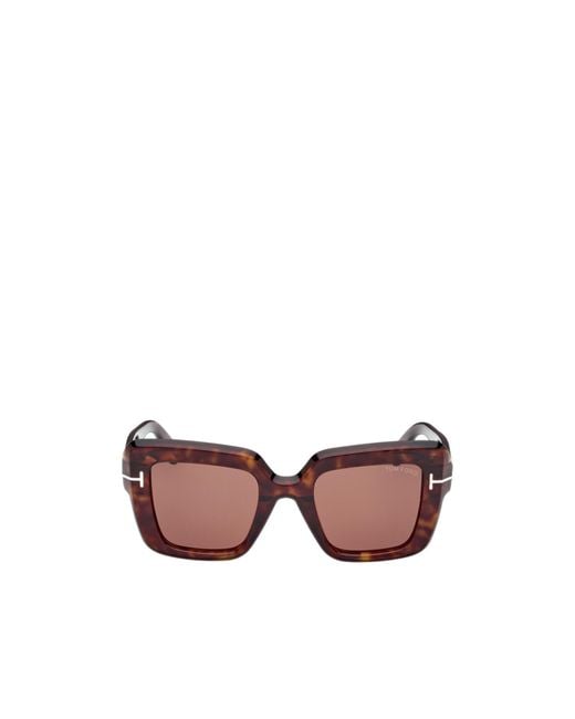 Tom Ford Pink Eyewear Esme Oversized Frame Sunglasses