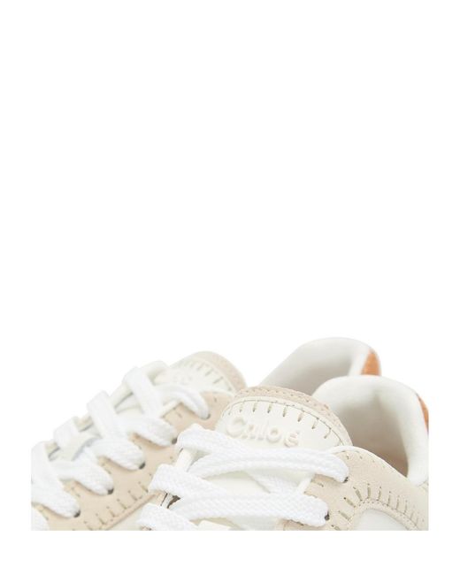 Chloé Natural Leather Platform Sneakers