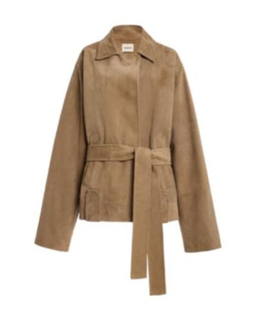 Khaite Natural Long-Sleeve Casual Jacket
