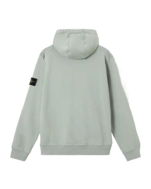 Stone Island Green Zip-Up Hoodie for men