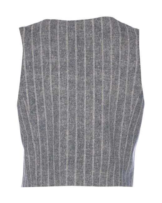 Circolo 1901 Gray Striped Jacket