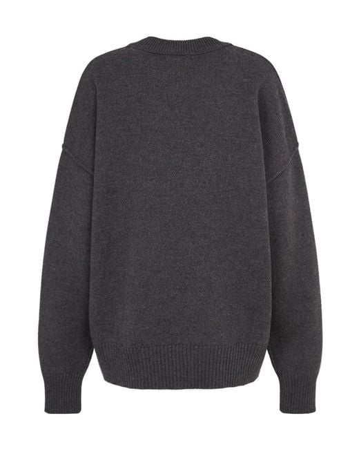 AMI Gray Ami Paris Sweater for men