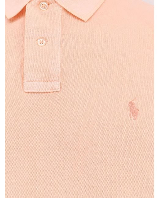 Polo Ralph Lauren Pink Custom Slim Mineral-Dyed Polo Shirt for men