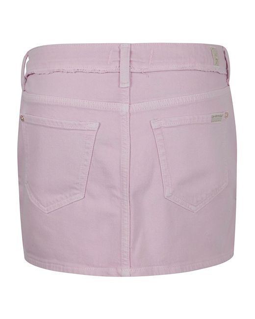 7 For All Mankind Purple Cherry Mini Skirt