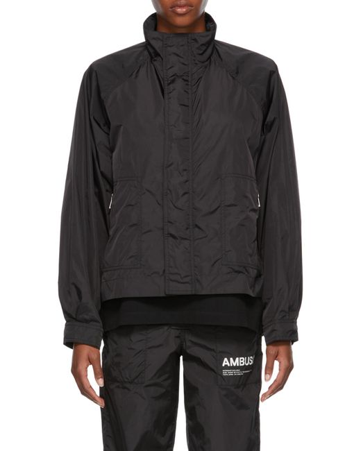 Ambush Black Logo-Print Hooded Jacket
