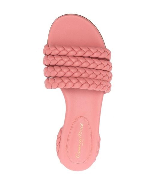 Gianvito Rossi Pink Knitted Slippers