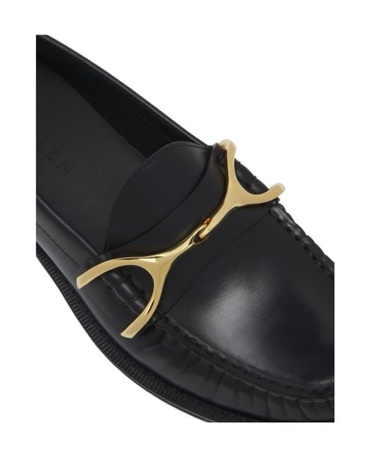 McQueen Black Wishbone Loafer