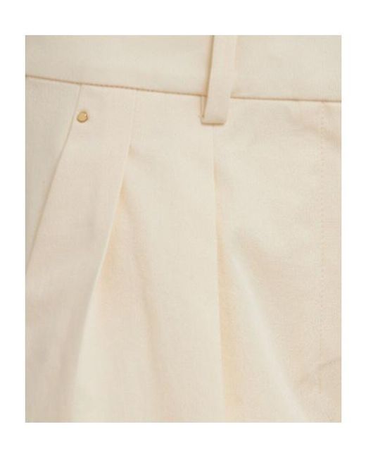 Moncler Natural Wide Leg Tailored Pants