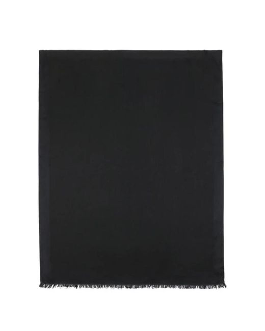 Armani Collezioni Black Logo Scarf for men
