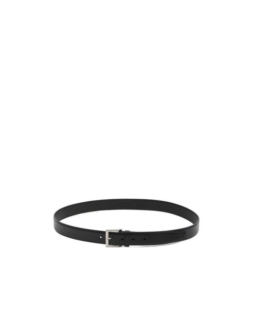 Saint Laurent White Buckled Belt for men