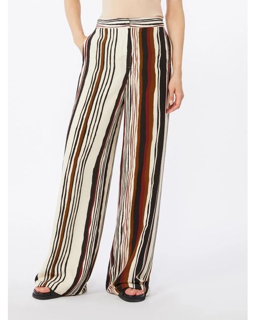 Max Mara Multicolor Striped Trousers