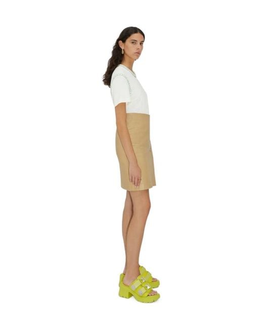 Bottega Veneta White Overlock Detail Cotton T-Shirt