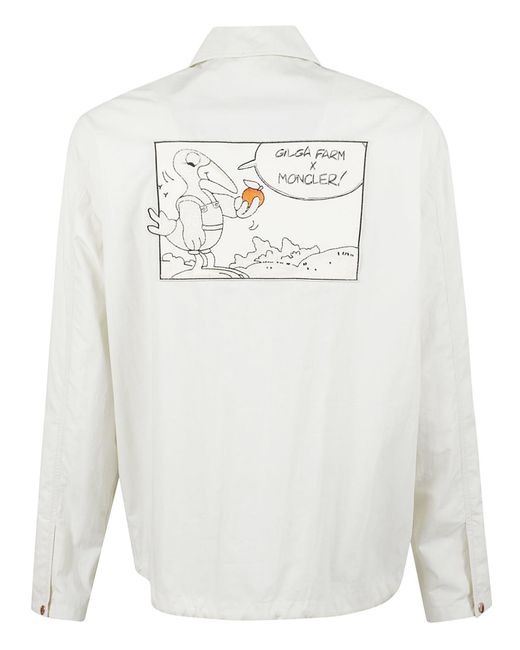 Moncler White Long Sleeve Casual Jacket for men