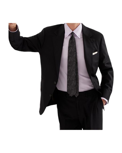 Brunello Cucinelli Black Tailored Wool Blazer for men