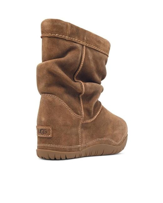 Ugg Brown Round-Toe Ankle Boots