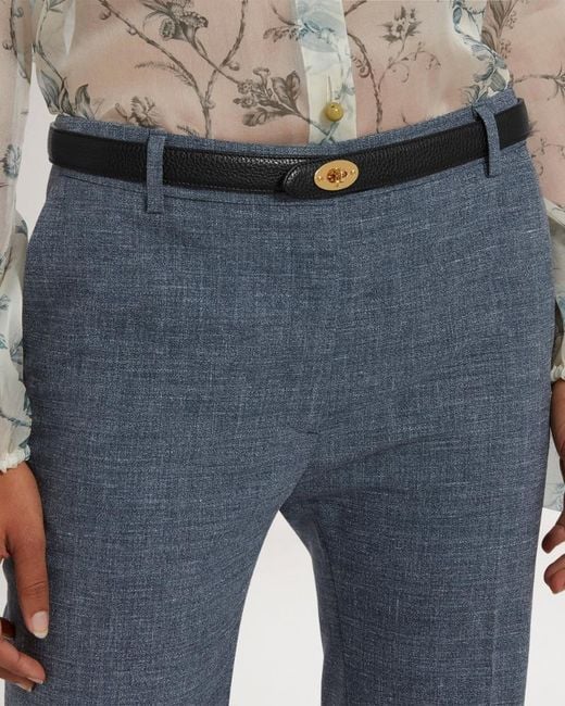 Mulberry White Logo-Engraved Belt