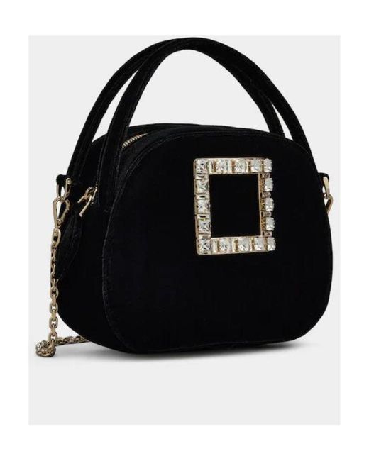 Roger Vivier Black Viv' Ladybug Strass Buckle Mini Tote Bag