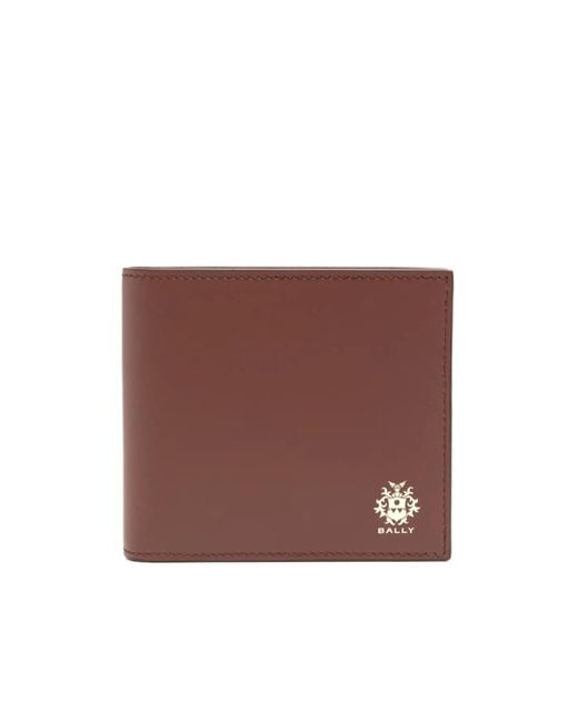 Bally Brown Logo Patch Wallet for men