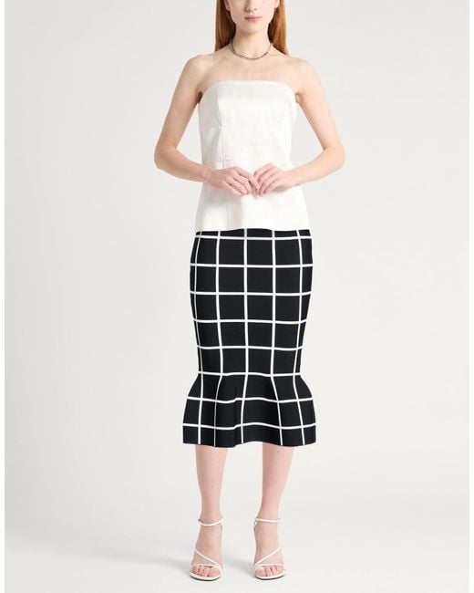 Marni Black Checked Flared Skirt