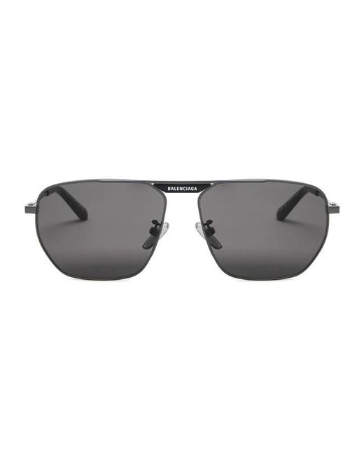 Balenciaga White Aviator-Style Sunglasses