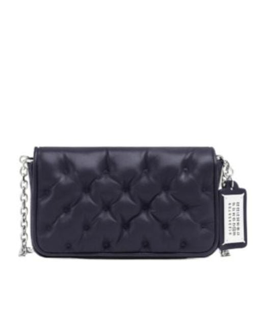 Maison Margiela Blue Glam Slam Quilted Chain Shoulder Bag