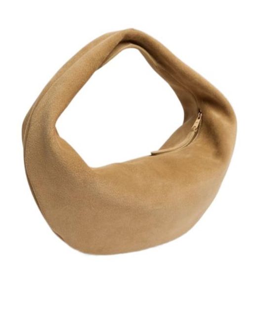 Khaite Metallic Medium Olivia Suede Hobo Bag