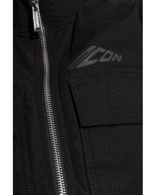 DSquared² Black Icon New Generation Double Pocket Bomber