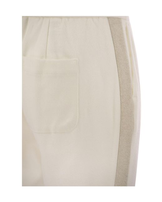 Peserico Natural Drawstring-Waist Track Trousers
