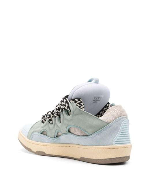 Lanvin Gray Round Toe Sneakers for men