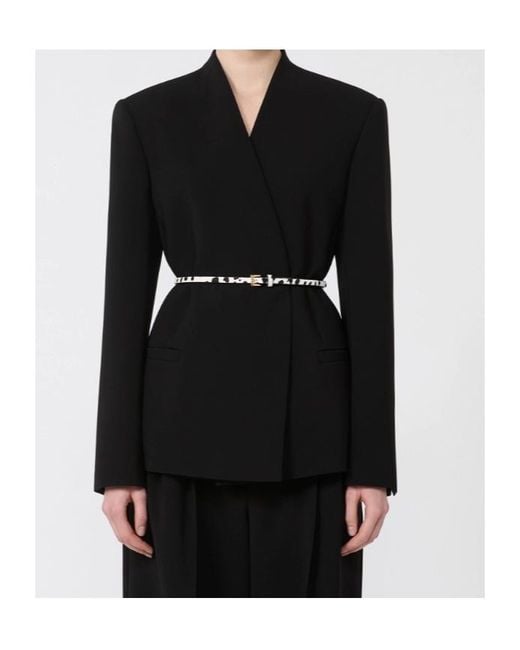 Max Mara Black Studio Quinoa Belted Jacket