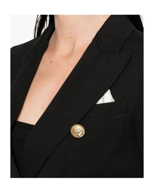 Circolo 1901 Black Double-Breasted Blazer