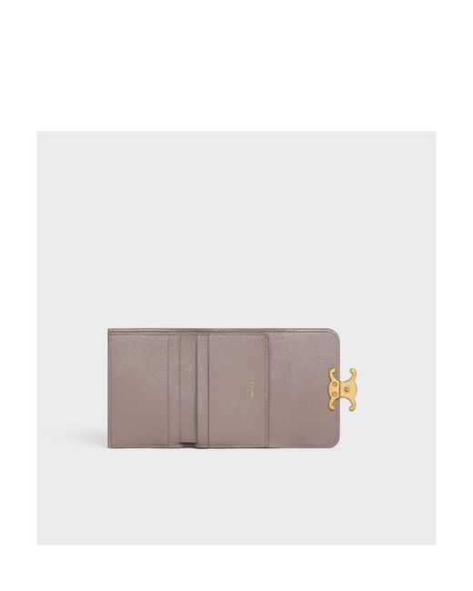 Céline Gray Compact Wallet Triomphe