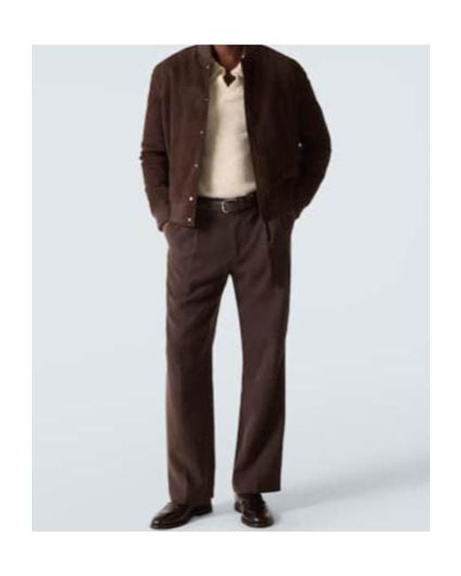 Gabriela Hearst Brown Suede Bomber Jacket for men