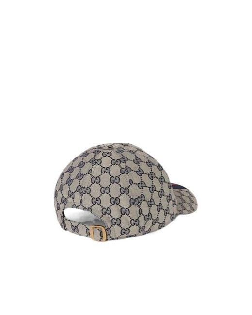 Gucci Gray Monogrammed Baseball Cap for men