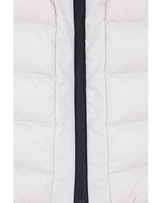 Moncler White Logo Patch Down Jacket