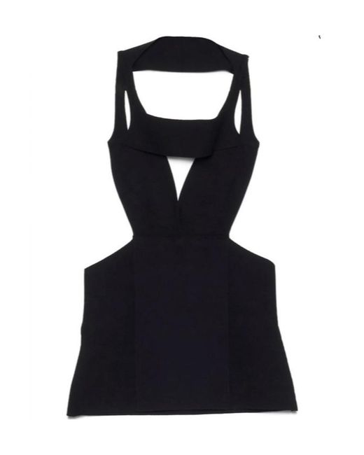 Rick Owens Black Corona Cut-Out Top
