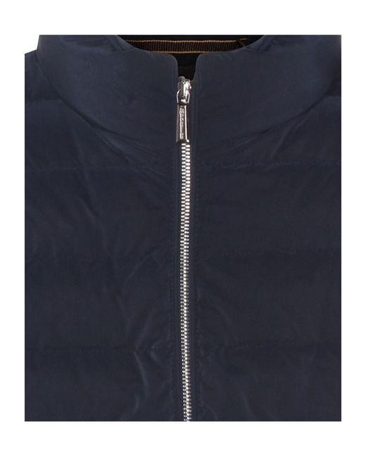 Moorer Blue Quilted Vest for men