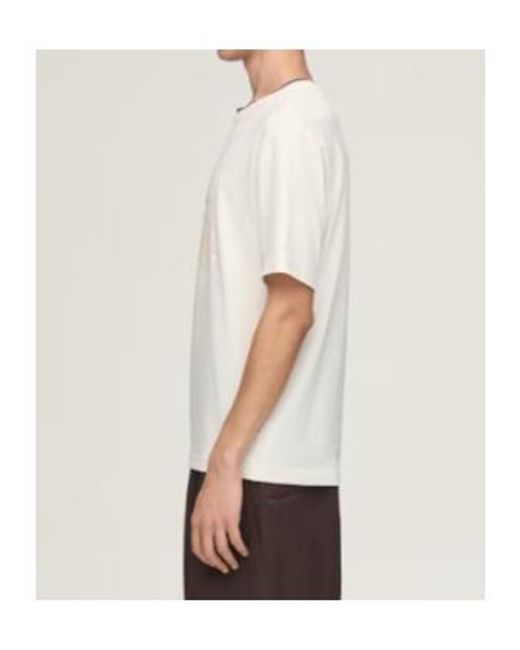 Y-3 White X Wales Bonner Graphic Printed Crewneck T-Shirt for men