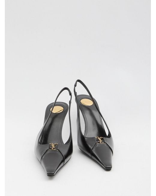 Saint Laurent Multicolor Babylone Breteuil Slingback Pumps