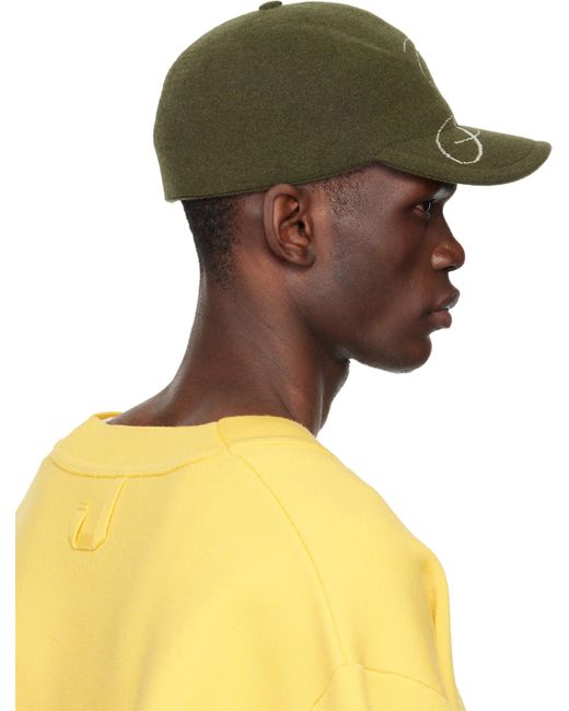 Jacquemus Yellow Khaki 'The Atelier' Baseball Cap for men