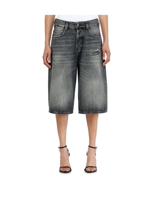 DIESEL Gray D-Enim-M-Short Denim Shorts for men