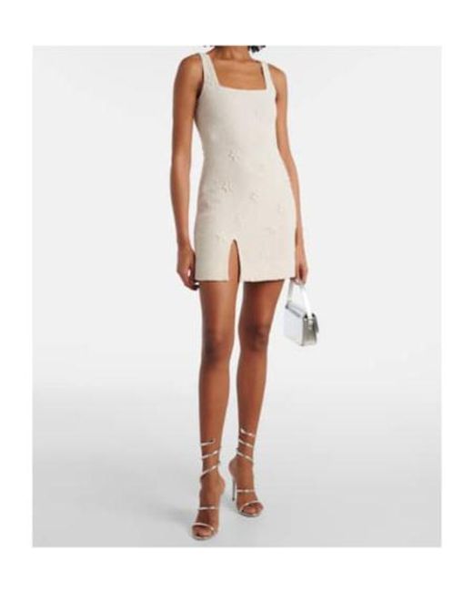 Staud White Le Sable Beaded Minidress