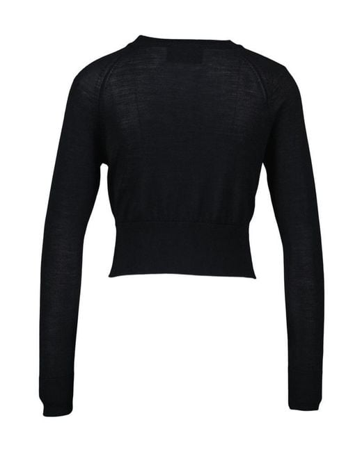 Simone Rocha Black Embellished Cropped Cardigan